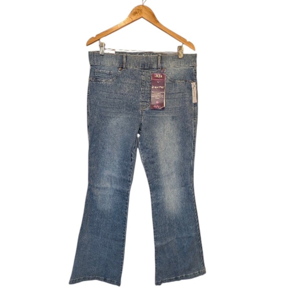 Gloria Vanderbilt Shape Effect Highrise Flare Pull On Jeans Size 14